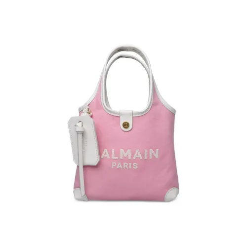 BALMAIN B Армейский Холст Телячья Кожа Сумка Холстовая Сумка Тоут Сумка Сумка для покупок Сумка через плечо Сумка