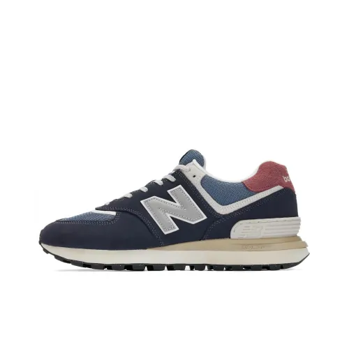 New Balance NB 574 Устойчивый к истиранию Дышащий Низкий Топ Повседневная Городская Коммутация Беговые кроссовки Унисекс Синий Серый