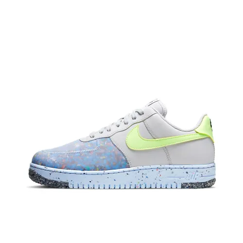 Nike Air FORCE 1 Crater 'Платина' Покрытие Slip-Resistant Низкий Топ Скейтбординг Мужской Желтый Синий