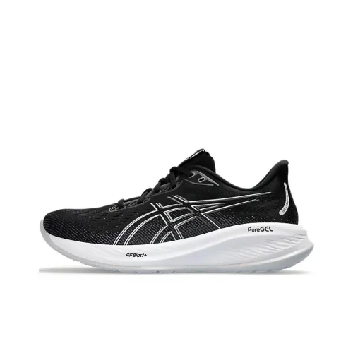 Asics Low Топ Беговые кроссовки Мужской Черный Белый