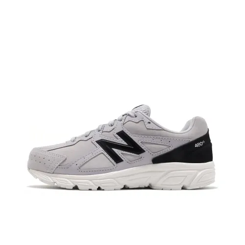New Balance NB 480 Low Топ Повседневные Беговые Кроссовки Женские Серый Черный