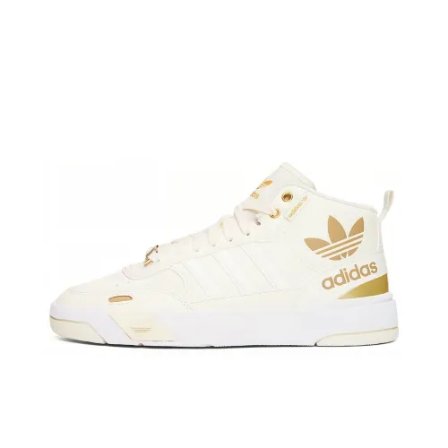 Adidas Originals Post Up Slip-Resistant Shock Absorbers MID Скейтборд Кроссовки Женские Белый Золотой