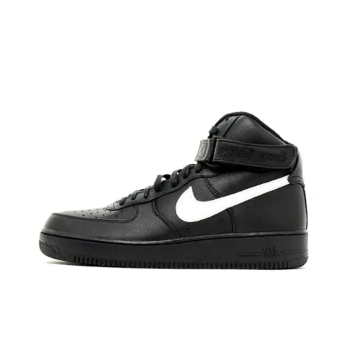 Nike Air Force 1 VLONE Черный Белый Противоскользящие Высокие Кроссовки для Скейтбординга Мужские Черный Белый