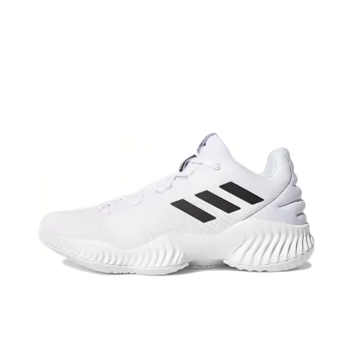 Adidas Pro Bounce 2018 Устойчивые к истиранию низкие баскетбольные кроссовки для игры Мужские Белые