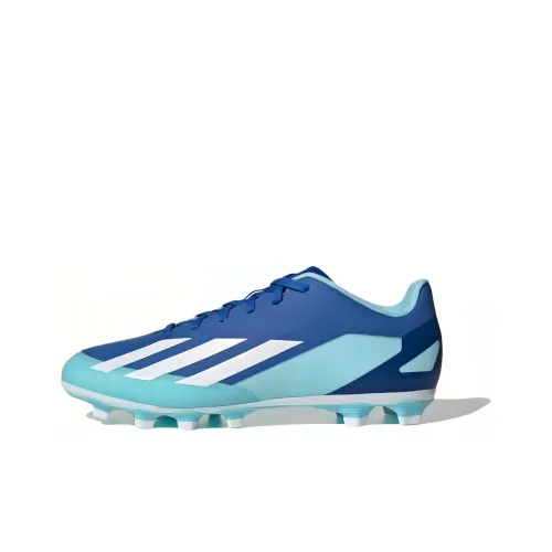Adidas X Crazyfast.4 FG Твердый Грунт Дышащий Покрытие Футбольные Бутсы Унисекс Бирюзовый Синий