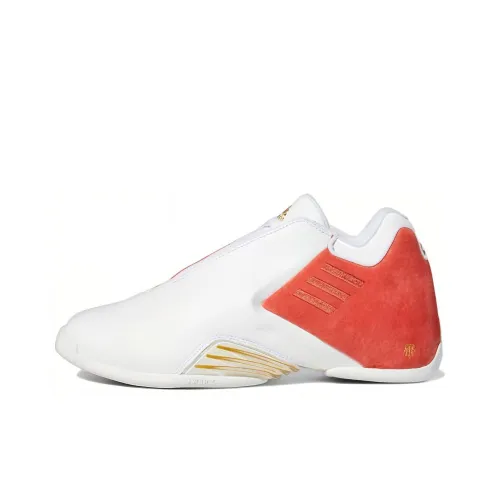 Adidas T Mac 3 Restomod Устойчивые к истиранию Низкие Баскетбольные Кроссовки Мужские Белый Оранжевый