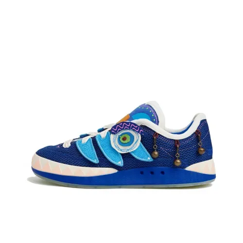 Melting Sadness x Adidas Originals Adimatic Slip-resistant Abrasion-resistant Low Top Skateboard Shoes Unisex Blue Мелтинг Саднес x Adidas Originals Adimatic Противоскользящие Устойчивые к истиранию Низкие Кеды для скейтбординга Унисекс Синий