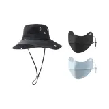 Черные шапки и кепки + черные/синие маски, 2 штуки