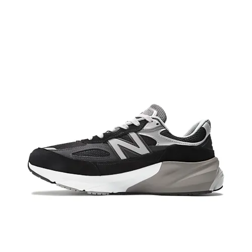 New Balance NB 990 V6 Дышащий Поддержка MID Топ Повседневный Городской Коммутирование Беговые кроссовки Мужской Черный Серый