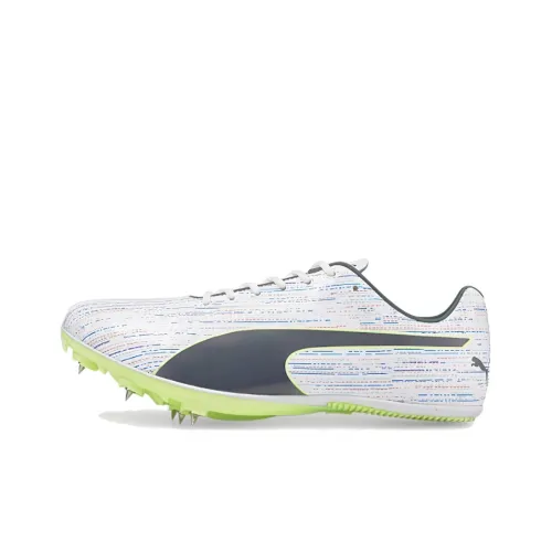 PUMA evoSPEED Спринт 13 Амортизация Износостойкий Низкий Топ Беговые кроссовки Мужские Желтый Белый