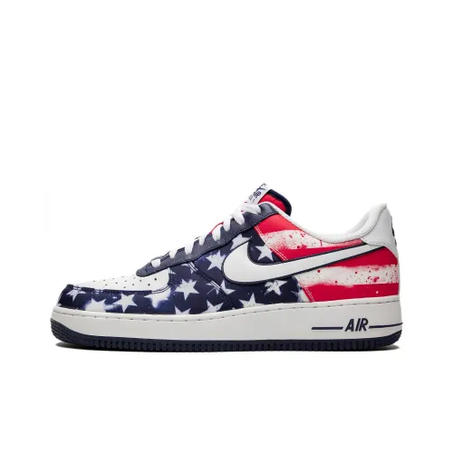 Nike Air Force 1 Slip Resistant Abrasion Resistant Низкий Топ Скейтбординг Кроссовки Мужские Морской Синий
