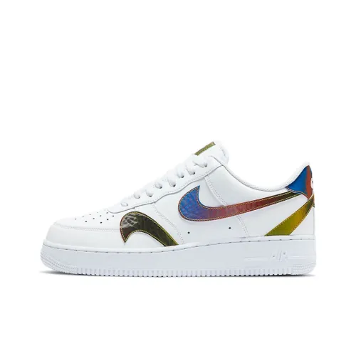 Nike Air FORCE 1 MULTI Swoosh Покрытие Slip-resistant Низкие Кроссовки для скейтбординга Унисекс Белые