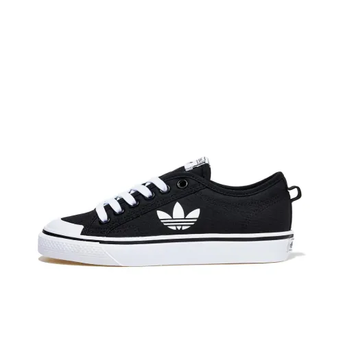 Adidas Originals Nizza Trefoil Slip-resistant Abrasion-resistant Low Top Skateboard Shoes Unisex Black Adidas Originals Nizza Trefoil Slip-resistant Abrasion-resistant Низкие Скейтборд Кроссовки Унисекс Черные