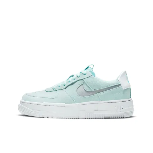Nike Air FORCE 1 Pixel Mint Green Низкие Скейтбординг Кроссовки Женские Мятно-зеленый