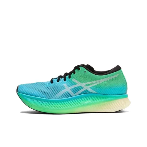 Asics Metaspeed Sky Износостойкие Дышащие Низкие Кроссовки для Бега Женские Синие Зеленые