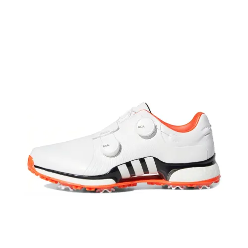 Adidas Tour360 XT Twin BOA Non Slip Легкий Низкий Топ Обувь для гольфа Мужская Белый Оранжевый