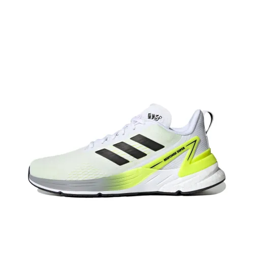 Adidas Response Super Slip-Resistant Abrasion-Resistant Low Top Casual Running Shoes Men's White Black Green Adidas Response Super Противоскользящий Устойчивый к истиранию Низкий Топ Повседневные Беговые Кроссовки Мужские Белый Черный Зеленый
