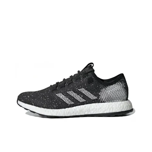 Adidas Pure Boost 2017 Противоскользящий Дышащий Легкий Низкий Топ Повседневные Беговые кроссовки Унисекс Черный Серый Белый