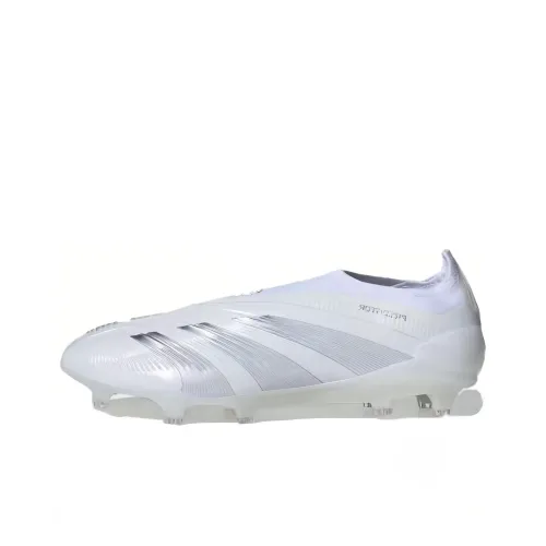 Adidas PREDATOR 24 FG Твердый грунт Противоскользящие футбольные бутсы Унисекс Белый Серебряный