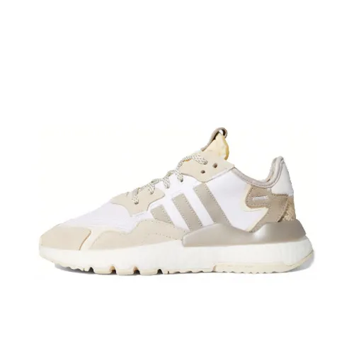 Adidas Originals Nite Jogger Шокабойеры Устойчивый к истиранию Низкий Топ Кэжуал Женские Белый Коричневый