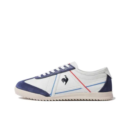 Le Coq Sportif Французский Петух Устойчивый к истиранию Низкий Топ Повседневная обувь Унисекс Белый Синий