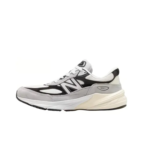 New Balance NB 990 V6 Беговые кроссовки Низкий верх Черный/Белый Унисекс