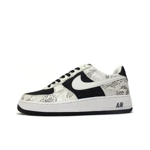Nike Air Force 1 Snakeskin Какао Нескользящий Легкий Низкий Топ Скейтборд Кроссовки Мужской Черный Белый
