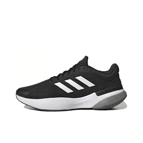 Adidas Response Super 3,0 Устойчивый к истиранию Дышащие Низкие Беговые кроссовки Мужские Черно-белые