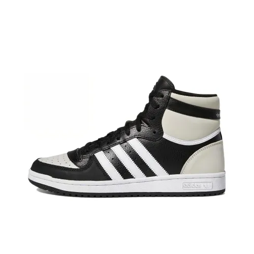Adidas Originals TOP TEN RB Slip-resistant Abrasion-resistant High-top Skateboard Shoes Unisex Black Gray White Adidas Originals TOP TEN RB Противоскользящие Износостойкие Высокие Кроссовки для скейтбординга Унисекс Черный Серый Белый