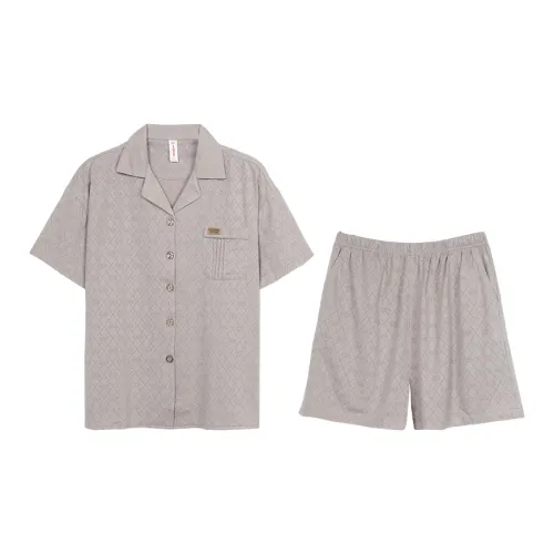 WOLFSFUL Пижамный комплект женский серый абрикос