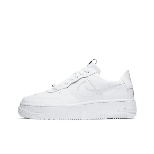 Nike Air FORCE 1 Пиксель Покрытие Противоскользящие и Устойчивые к Износу Низкие Кроссовки для Скейтбординга Женские Чисто Белые