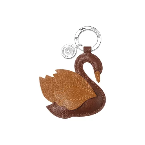 After the bird Ручной работы Подвеска из натуральной овечьей шкуры и кожи Ключница Сумка Брелок Автомобиль Подвеска Унисекс Коричневый Черный Белый