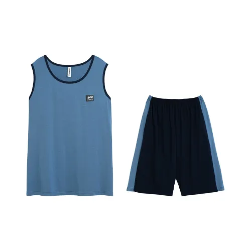 WOLFSFUL Пижамный комплект Мужской Глубокий синий