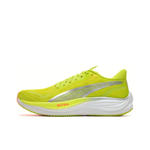 PUMA Velocity Nitro 3 Low Топ Повседневный Городской Коммутер Беговые кроссовки Мужской Зеленый