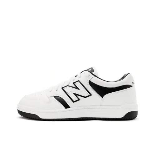 New Balance NB 480 Low Износостойкий и Легкий Низкий Топ Скейтборд Кроссовки Унисекс Черный Белый