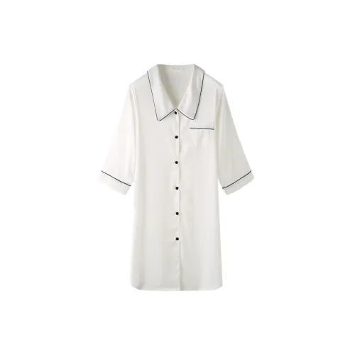 MEITENG Ночная сорочка Лето Женская Белая