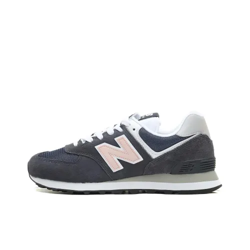 New Balance NB 574 Low Топ Повседневные Беговые Кроссовки Женские Синие Розовые