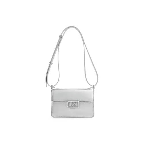 CHARLES KEITH Коровья кожа Ткань Конверт Сумка Маленькая Квадратная Сумка Сумка через плечо Маленькая Женская Черная Серебряная