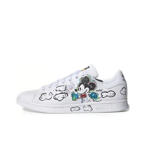 Kasing Lung x Disney x Adidas Originals STAN SMITH Дышащие Низкие Кроссовки для Скейтбординга Унисекс Белый Черный