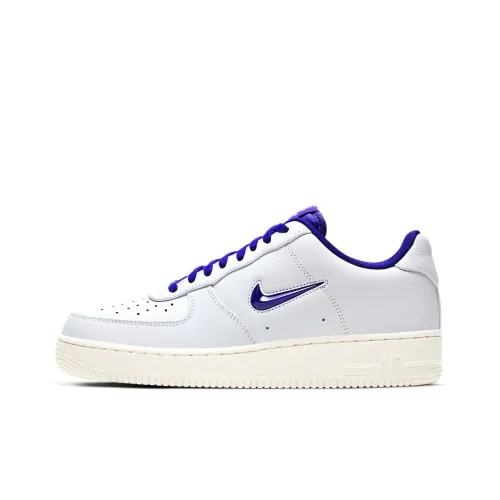 Nike Air FORCE 1 JEWEL Домашний Гостевой GREY Покрытие Slip-Resistant Низкий Топ Скейтборд Кроссовки Мужские Белый Синий