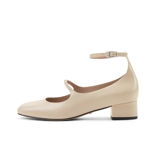 CHARLES KEITH Маленькие туфли Mary Jane с грубым каблуком 3,6 см женские бежевый черный коробка черный