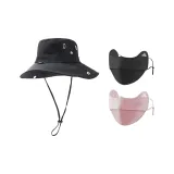 Черные шапки и кепки + черные/розовые маски, 2 штуки