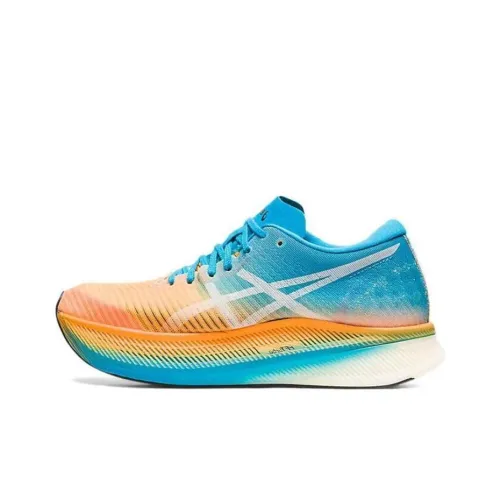 Asics Metaspeed Sky Low Топ Беговые кроссовки Женские Сине-оранжевый