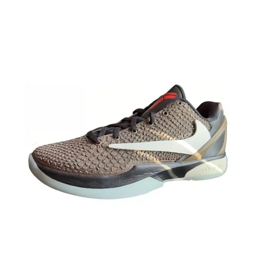 Nike Zoom Kobe 6 Коби 6 Устойчивый к истиранию Дышащая Низкая Баскетбольная Обувь Мужская Умбра