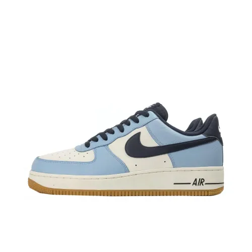 Nike Air Force 1 Slip Resistant Abrasion Resistant Низкий Топ Скейтбординг Кроссовки Мужские Синие Белые