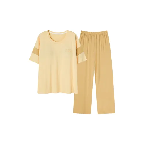 Follow the United States Пижамный комплект Женский Светло-желтый
