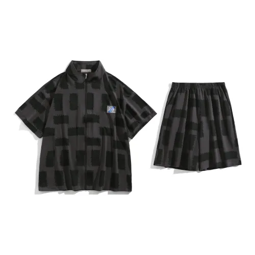 Same Language Пижамный комплект Мужской Фиолетовый Серый Shadow Текстура