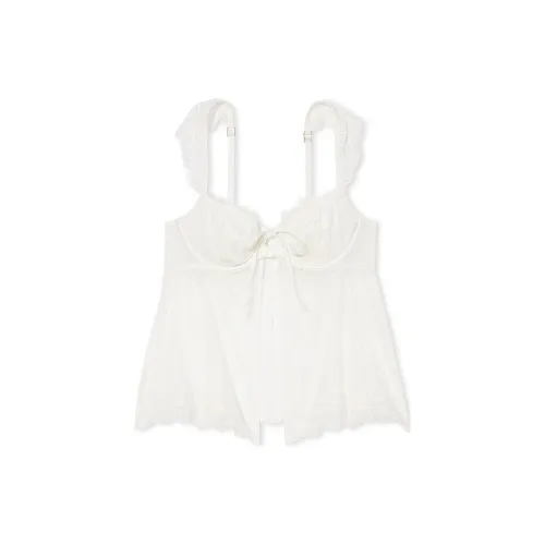 Victoria's Secret Топ на бретелях Женский Кокосовый Белый