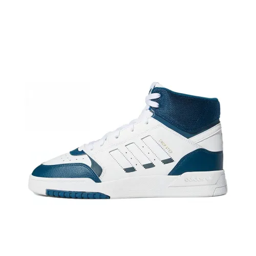 Adidas Originals Drop Step Устойчивые к истиранию высокие кроссовки для скейтбординга Мужские Белые