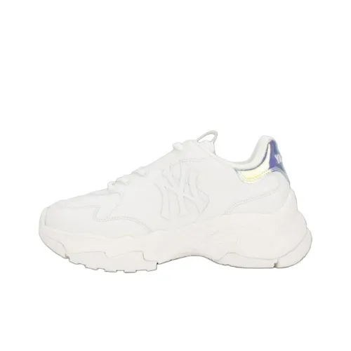 MLB Big Ball Chunky Блестящий New York Yankees Противоскользящий Устойчивый к истиранию Низкий Топ Кроссовки с подошвой похожей на носки Унисекс Белый